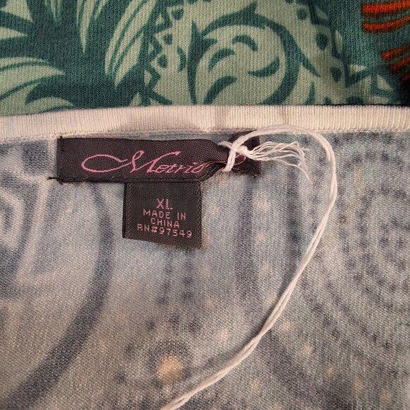 Y2K Metric Cropped Multicolor Floral Cardigan & Tank Set with Beaded Jeweled Det - Picture 5 of 8